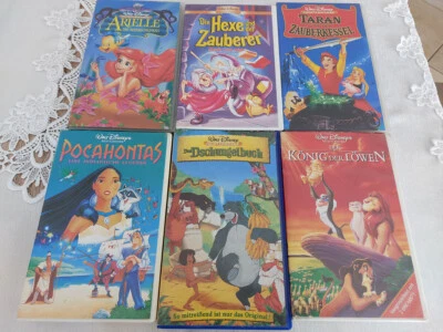 Walt Disney 6 VHS Dschungelbuch,Pocahontas,Ariele,König derLöwen andere ORIGINAL - Bild 1 von 3