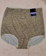 Bali VTG Animal Print Sissy Panty Silky Liquid Skin Nylon Granny Brief Sz 10