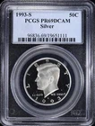 1993 S 50C Proof Silver Kennedy Half Dollar PCGS PR 69 DCAM