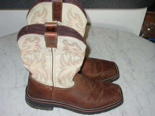Mens Justin WK4683 Copper Kettle Cowhide Soft Square Toe Work Boots! Size 8 - Picture 2 of 12