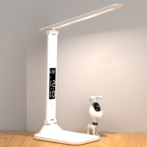 LED Reading Desk Lamp Dimmable USB Double Head Foldable Table Night Light White - Picture 14 of 16