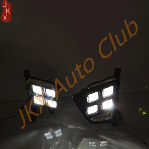 For HY Creta ix25 2014 2015 2016 DRL LED Daytime Running Lights Fog Lamps - Foto 6 di 8