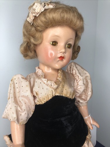 18” Vintage Effanbee Little Lady All Original 1940’s Blonde Mohair Compo Doll ME - Picture 2 of 23