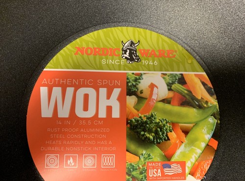 Nordic Ware, 14" Asian Authentic Spun Wok, Nonstick Steel - 第 7/7 張圖片