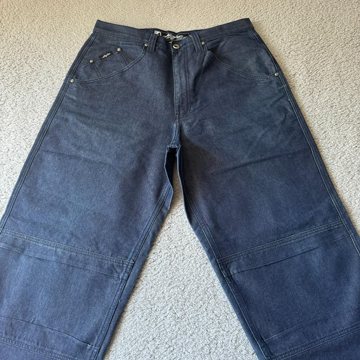 VINTAGE Karl Kani Jeans Mens 36x34 Blue Baggy Straight Denim