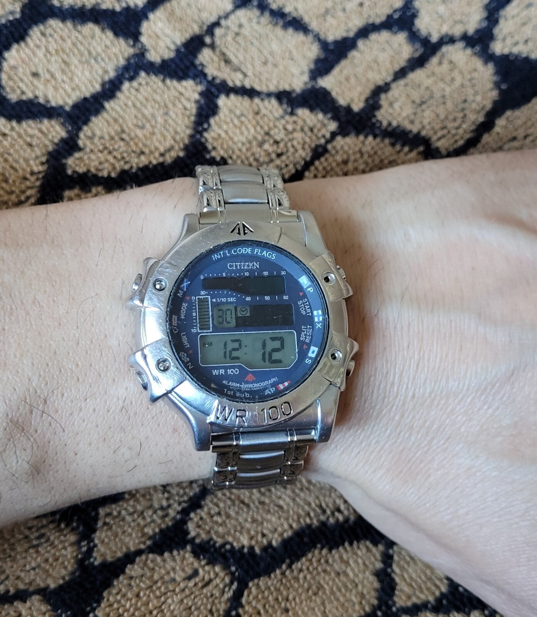 OROLOGIO VINTAGE CITIZEN PROMASTER WINDSURF D28 FUNZIONANTE | eBay