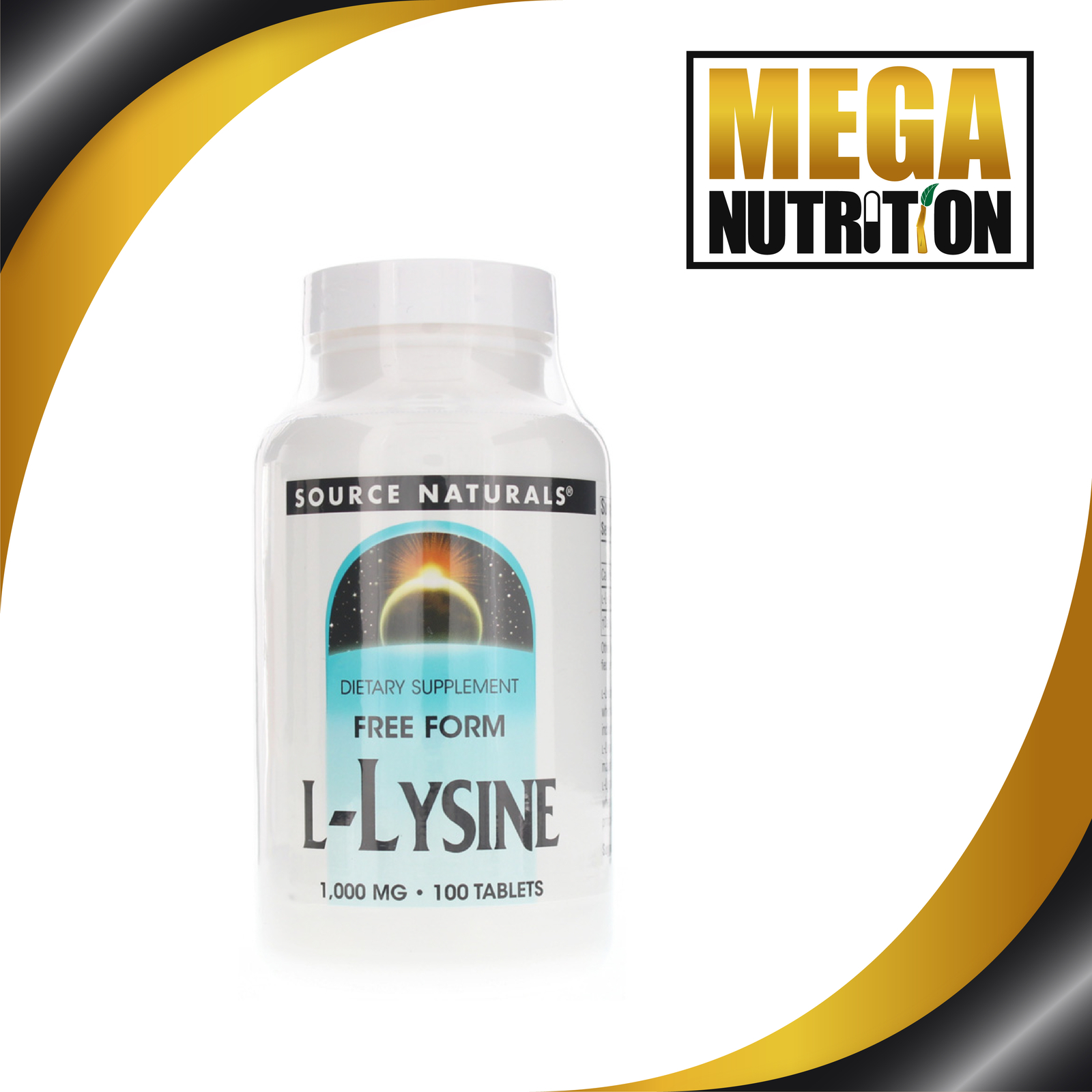 LLysine High Strength 1000mg 100 Tablets Amino Acids Collagen Booster