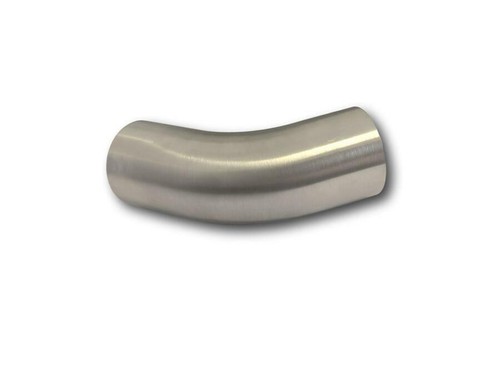 EXHAUST PIPE MANDREL BEND STAINLESS STEEL (316) 6" 45 DEGREE SHORT LEG - Picture 4 of 8