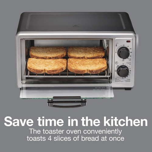 Time-Saving 4 Slice Broiler & Toaster Oven - 1100W Compact Kitchen Solution - Picture 4 of 9