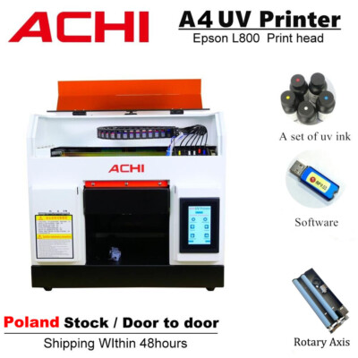 ACHI A4 UV Drucker Epson L800 Druckkopf Drehender Halter Flach Geprägt Gedruckt 