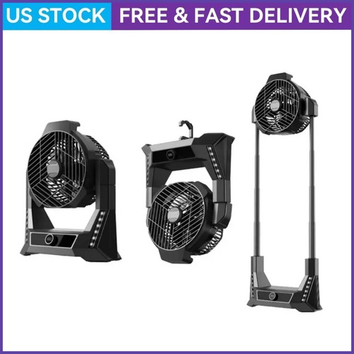 2025 New Outdoor Camping Fan USB Rechargeable High-Endurance Rotating Air Supply