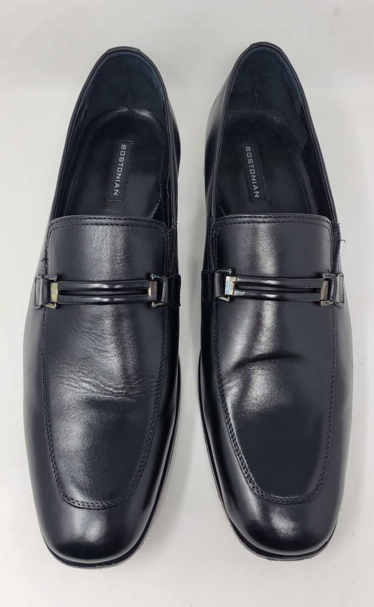 Bostonian Black Leather Dress Casual Slip On Driving Loafers Shoes Men\'s 12 M Bostonian Mens Casual Dress Shoes Black Leather Loafers Size  main image 4