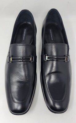 Bostonian Mens Casual Dress Shoes Black Leather Loafers Size  display picture 1