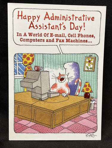 Happy Administrative Assistant's Day Greeting Card w/Envelope