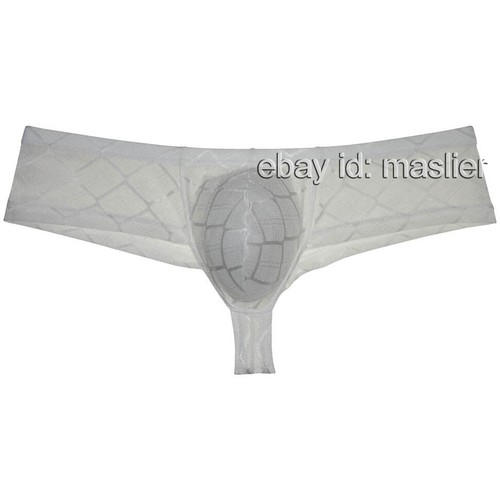 Men's See-through Cheeky Bikini Boxers Pouch Brazilain Mesh Underwear - Picture 11 of 17