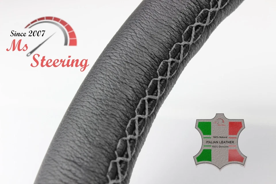 FUR SUZUKI X-90 96-98 SCHWARZE LEDER-LENKRAD ABDECKUNG GRAU STICH — 第 3/4 张图片