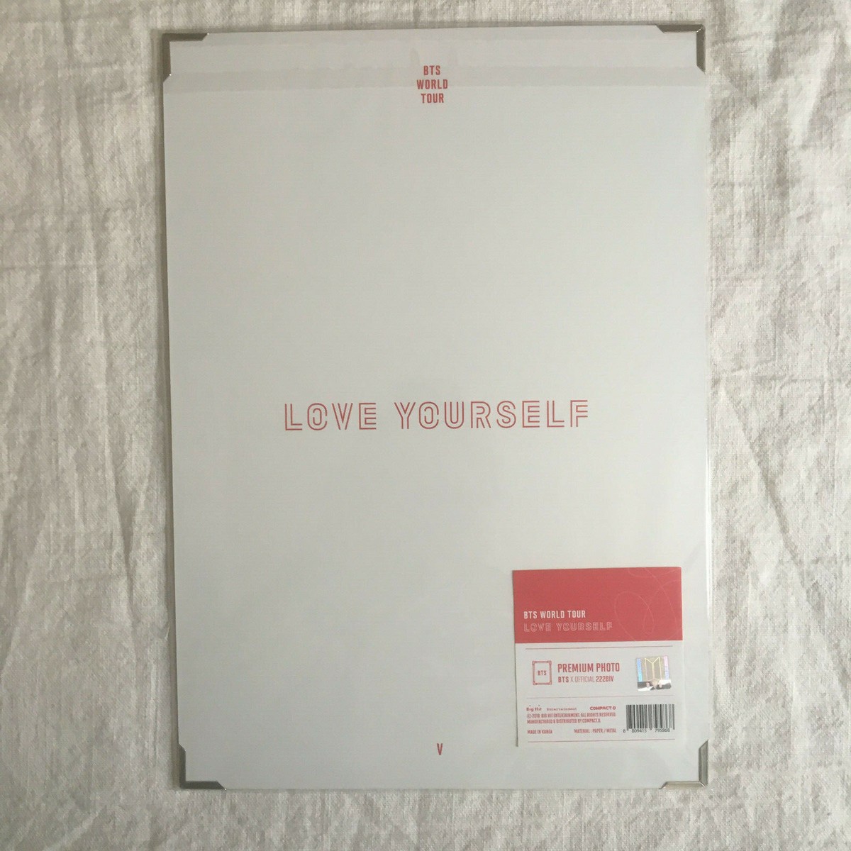 BTS Love yourself プレミアムフォト BTS Official Premium Photo card - LOVE YOURSELF - WORLD TOUR