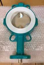 INTERAPP PN10/16/CL150 4" PTFE LINED BUTTERFLY VALVE 16 BAR MWP NEW NO BOX