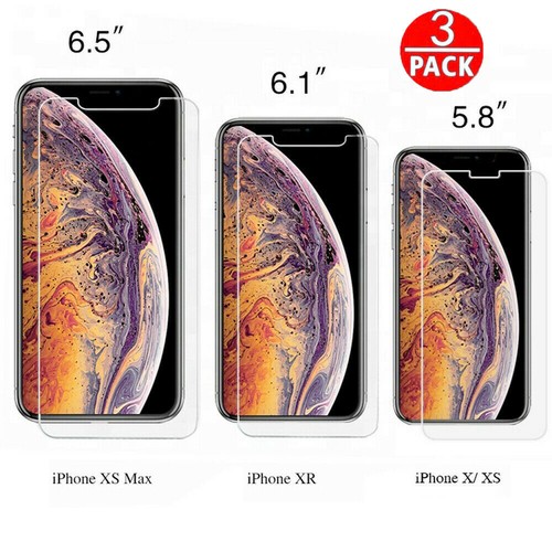 3x For iPhone 11 Pro Max XR XS Max 6 7 8 Plus 9H Tempered Glass Screen Protector - Picture 2 of 9