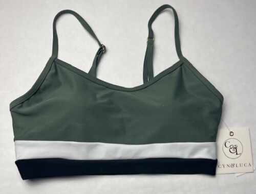 NUEVO CON ETIQUETAS Cyn & Luca Verde Ejército BIKINI parte superior inferior MEZCLA Y COMBINA talla S M L XL - Imagen 4 de 12