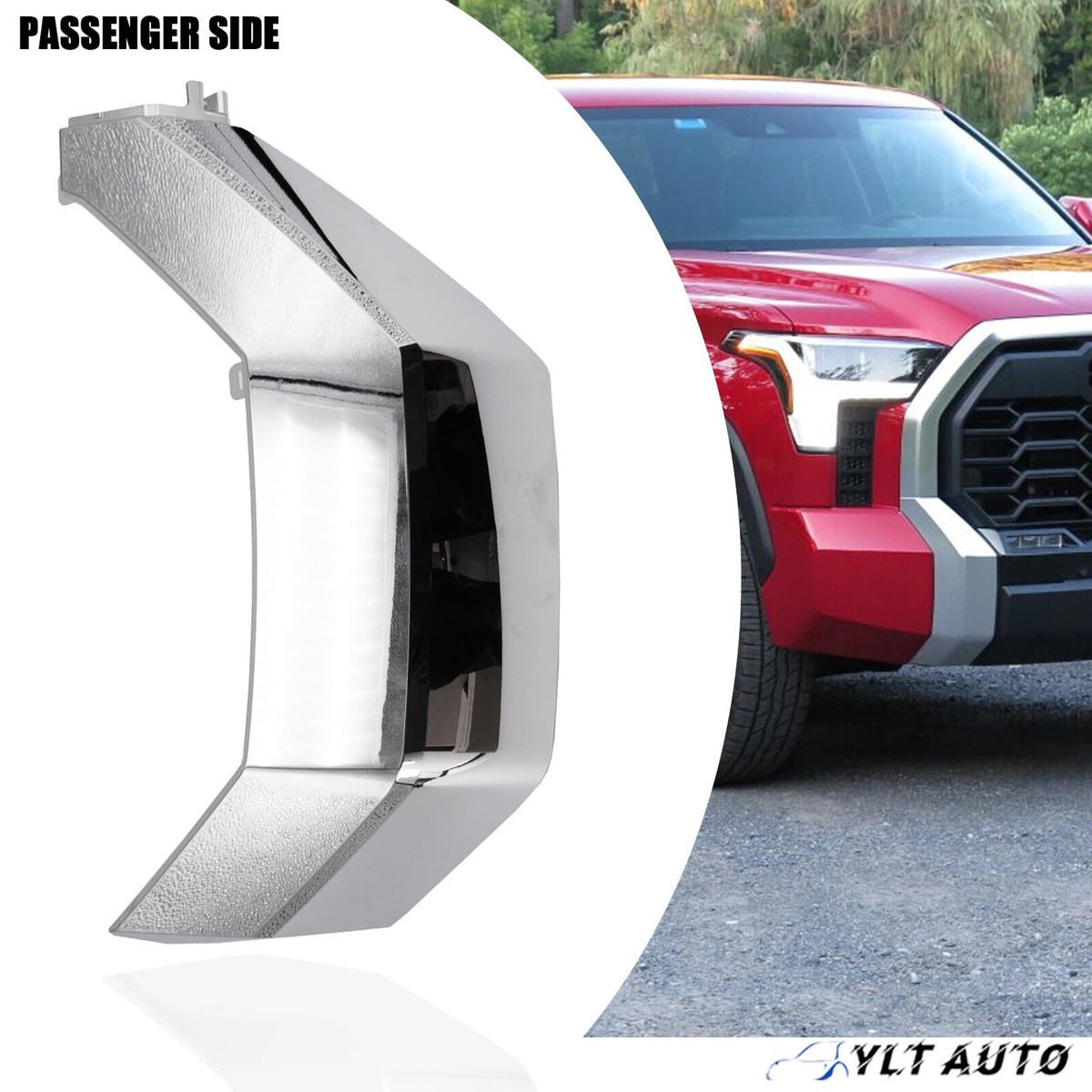 【美品・上部に凹み】Tundra 英語 2022-2023 Toyota Tundra Front Bumper Cover Molding Passenger Right