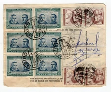 CHILE 1967 Parcel post MAIPU to CONCEPCION scarce postmarks must see