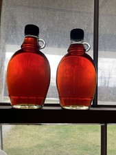 100 Pure New York Maple Syrup 8.5 oz Bottle Gd A Rich Amber Adirondack Mountain