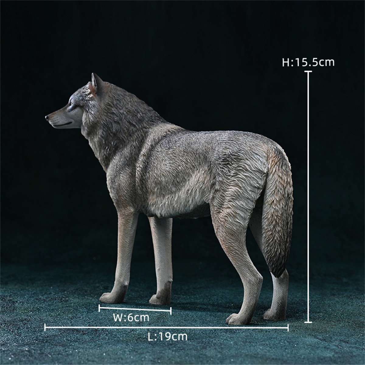 JXK 1/6 Arctic Wolf Figure Animal Model Collections Adult Gift
