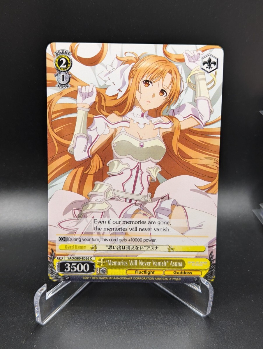Weiss Schwarz Asuna SAO/S80-E026 C Sword Art Online SAO Vol 2 NM