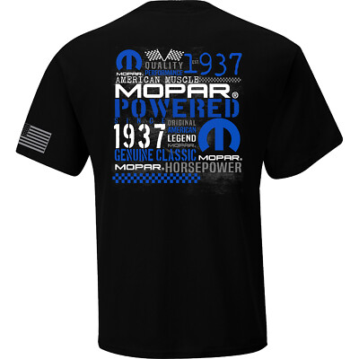 【MODERNIF】America Lettering Short Sleeve T-shirt NEW MOPAR POWER 1937 USA FLAG BLACK COTTON SHORT SLEEVE MENS