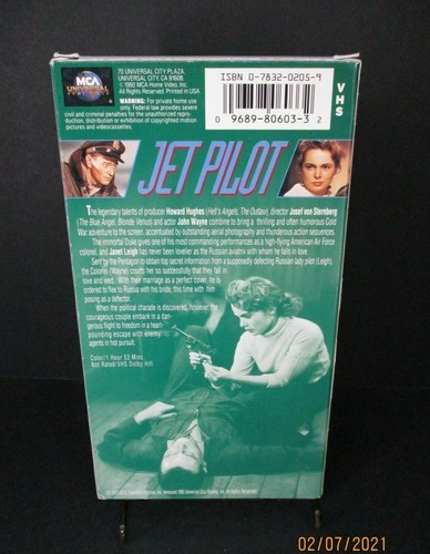 Jet Pilot (VHS 1992) John Wayne, Janet Leigh, Howard Hughes - Picture 2 of 3
