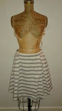 Matilda Jane Blue White Striped Full Skirt Sz Large Adult