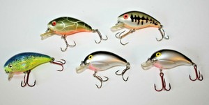5-lot-USED-Manns-Minus-1-Crankbait-Fishing-Lures-Multi-Style-CB12