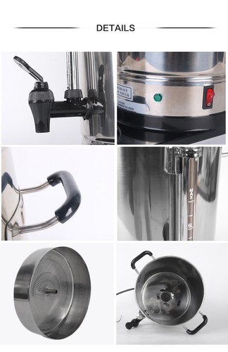 6L Commercial Eletric Coffee Percolator Coffeemaker Hot Water Boiler 1150W CE - Picture 5 of 7