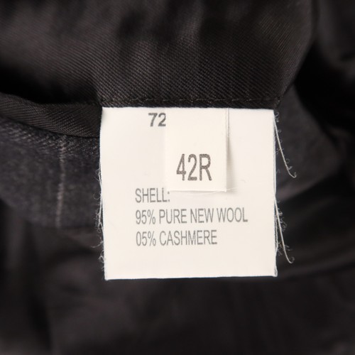 Tweed Suit M Gray Chalk Stripe 100% Wool Cashmere Twill Portugal 42R 36x26 - Picture 7 of 24