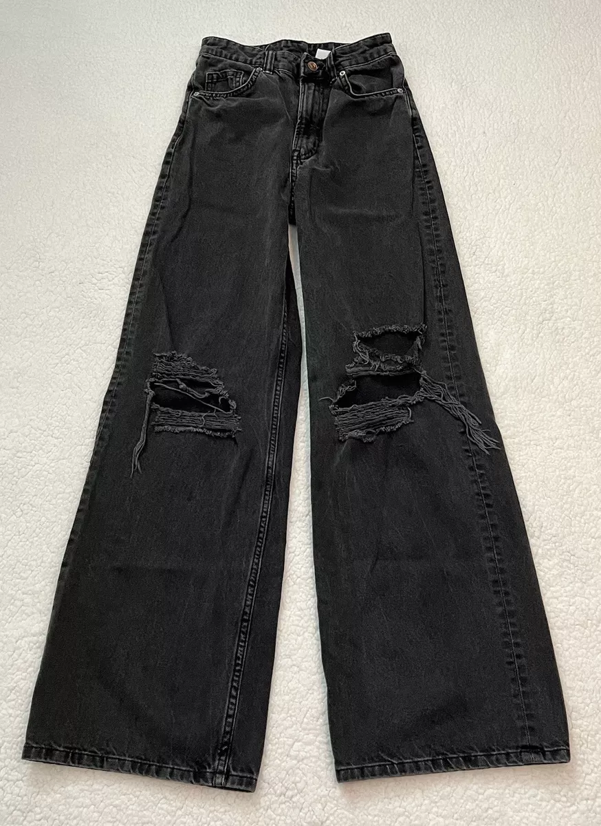 Black distressed 2025 jeans h&m