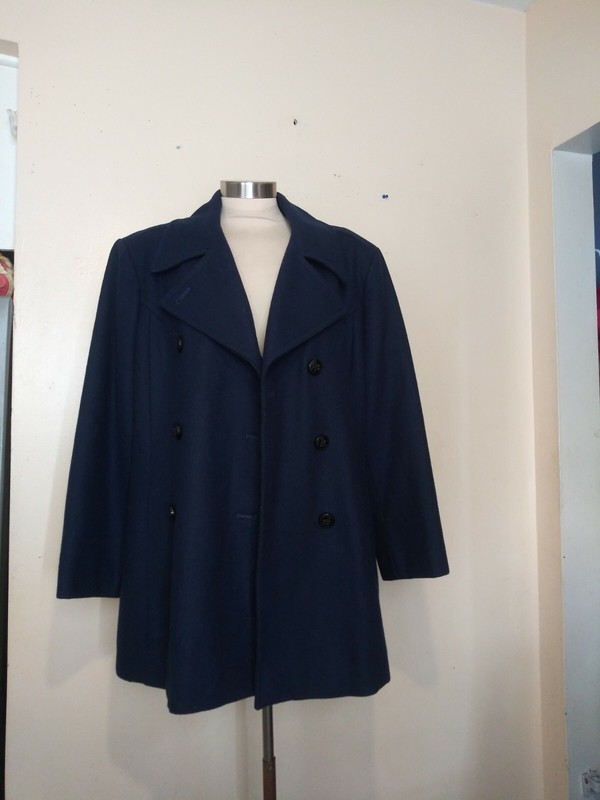 Ladies Double Breasted Blue Jacket ~ Jason Kole 100% polyesterl Coat ~ Sz. XXL