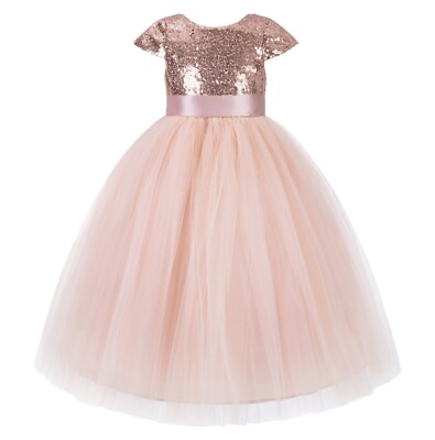Sequin Dresses Vintage Sequin Girls Dresses Communion Dresses Wedding Dresses