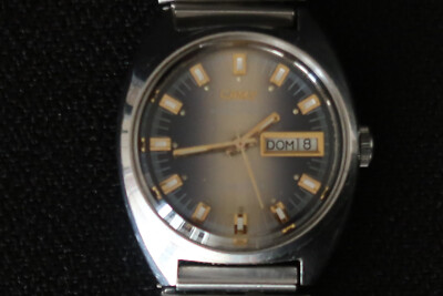 CAMY CLUB STAR SUPER AUTOMATIK UHR BLAU & CHAMPAGNER ZIFFERBLATT EDELSTAHLARMBAND