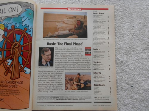 NEWSWEEK Magazine- MARCH 4,1991-BUSH'S BATTLE PLAN-TARGET:TOTAL VICTORY - Picture 2 of 3
