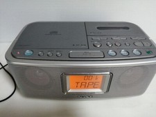 SONY CD Radio Cassette Recorder CFD-E500TV Silver AC100V 15W 50/60Hz JAPAN USED