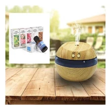 Natural Finish Diffuser With 6 Asst Organic Aromatic Essential Oils & Scents 