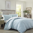 Laura Ashley, Queen Duvet Cover Set, Reversible Cotton Bedding | Winter Green.