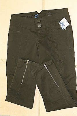 Black Low Rise Stretch DESIGUAL Pants Size 36 FR 40I New With Tag