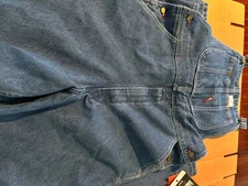 NEW Hise Men Denim Work Bib Overall Carpenter 100% Cotton Blue Size 34 x 34