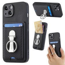 Magnetic closure back flip wallet leather case kickstand card holder Shockproof