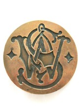 Vintage, ORIGINAL, 1979, SMITH  WESSON, BRASS, BELT BUCKLE