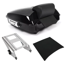Razor Trunk Pack Two up Rack Backrest For Harley Tour Street Road Glide 2014-25