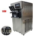 Soft Serve Ice Cream Mahcine 3Flavors Ice Cream Maker 16-18L/H 3.5L*2 110V 1200W