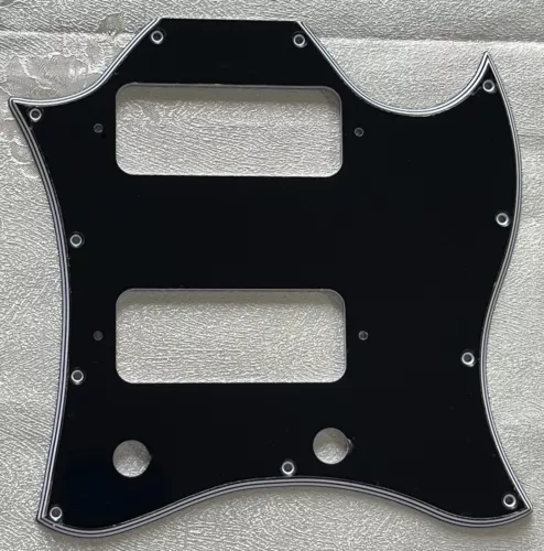 Custom For Gibson SG P90 Full Face Style Guitar Pickguard 5-Ply Black